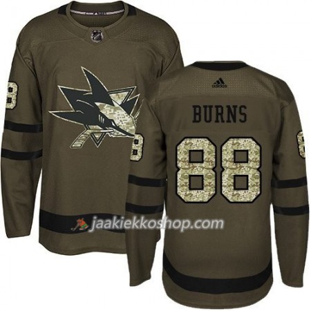 Miehille NHL San Jose Sharks Pelipaita Brent Burns 88 Adidas 2017-2018 Camo Vihreä Authentic